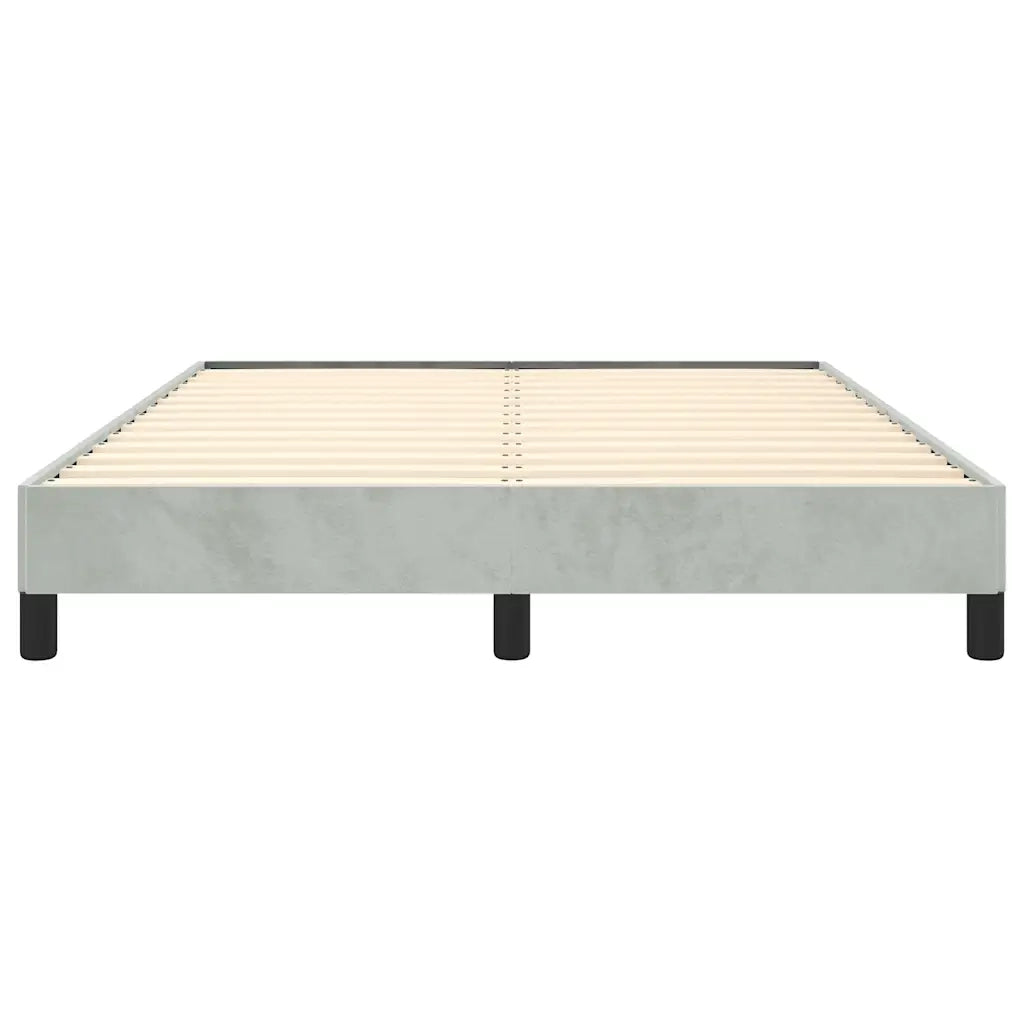Struttura letto senza Materasso Grigio Chiaro 152x203 cm matrimoniale Velluto 347009