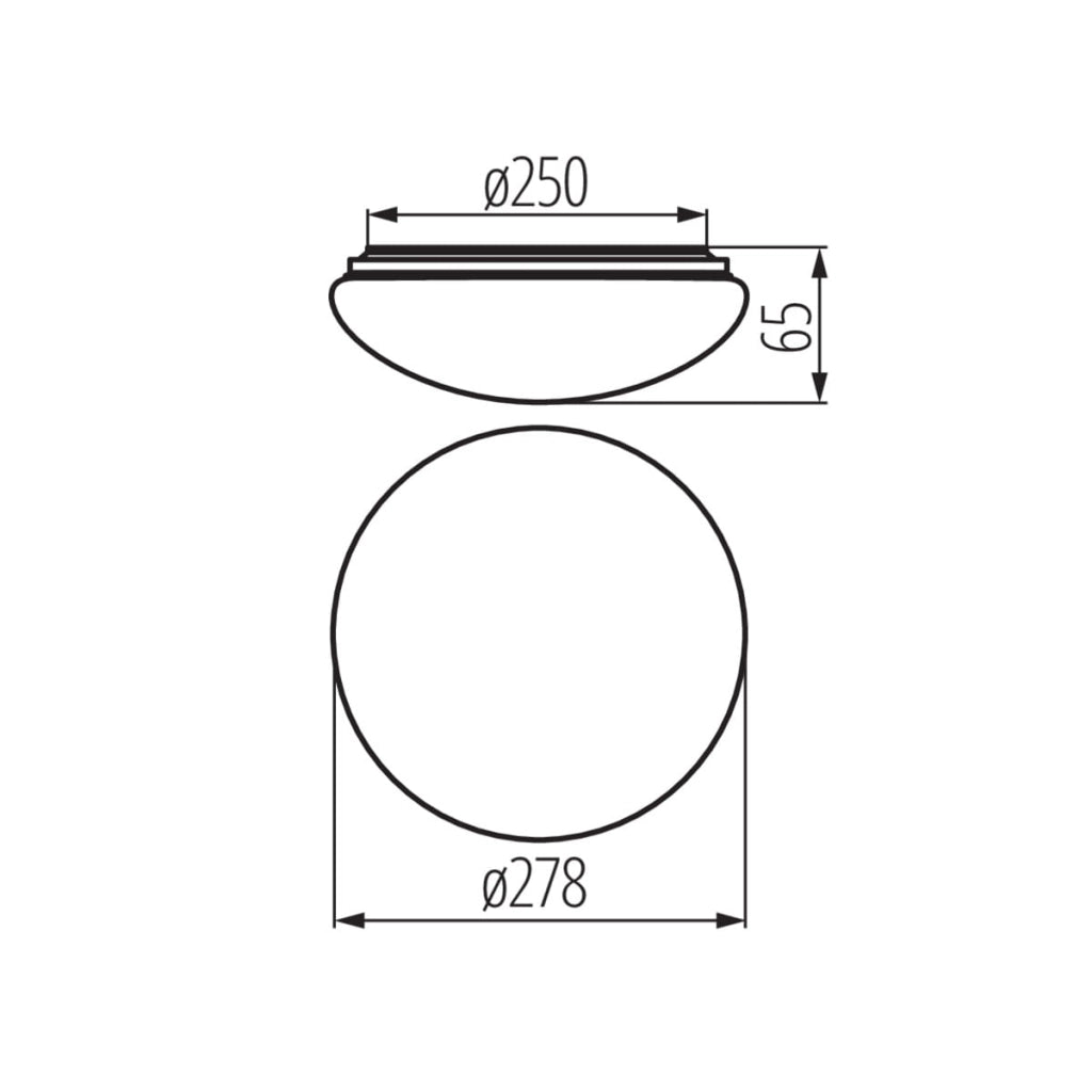 Plafoniera LED Miledo Corso 12W 4000K IP44 bianca