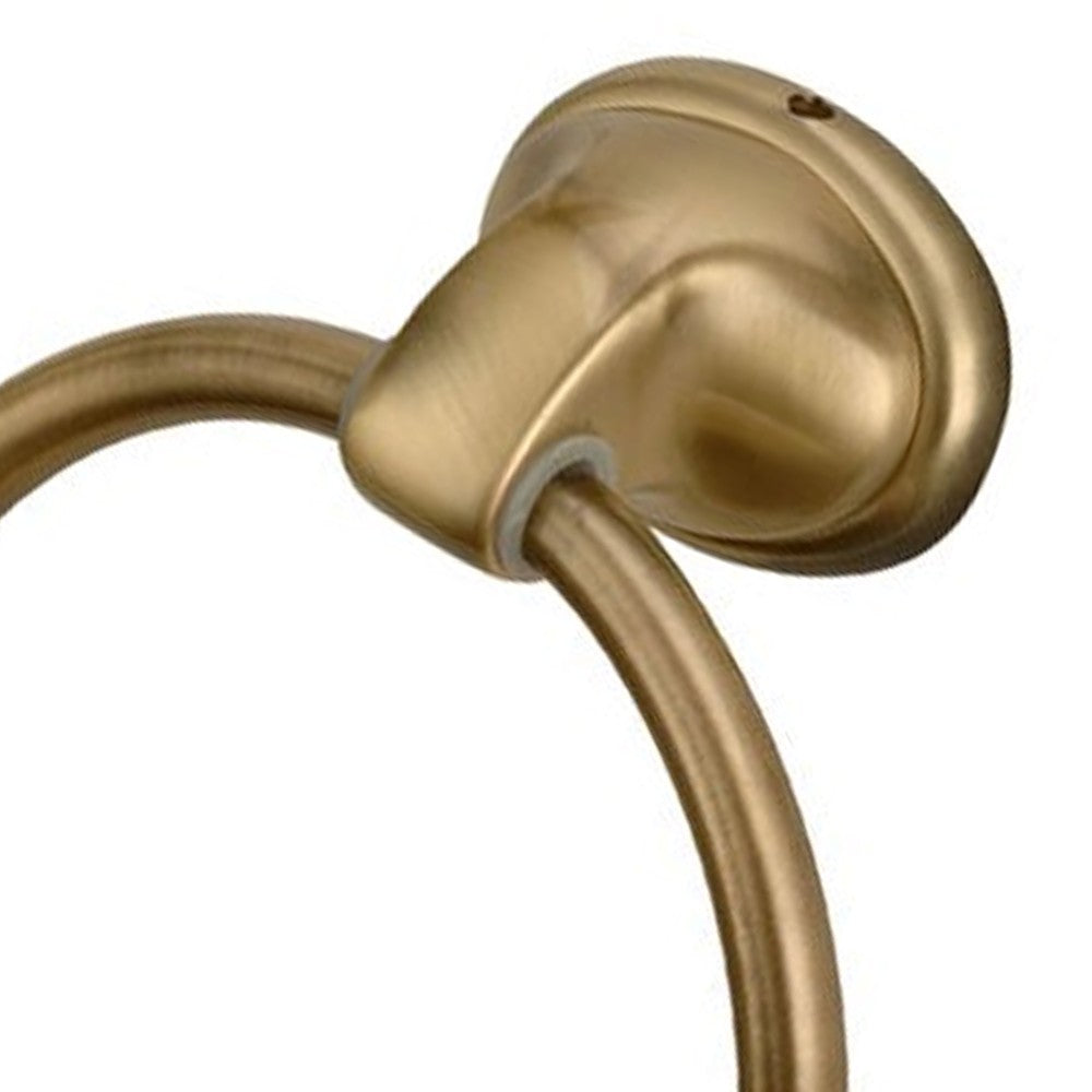 Porta salviette ad anello a muro color ottone antico serie revival