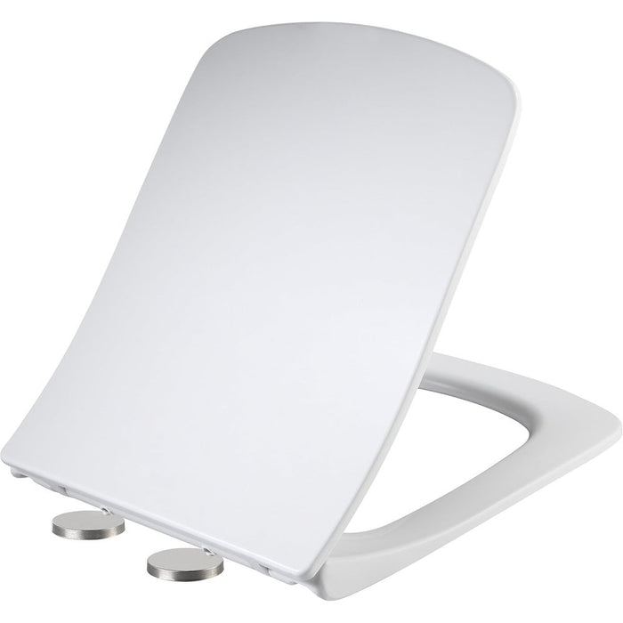 Ultra sedile wc soft close sagomato a forma quadrata bianca faci