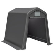 Capanno da Giardino con Teli Avvolgibili e Aerazione; Protezione da Pioggia e UV in PE Grigio 183 x 245 x 217 cm
