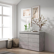 Cassettiera, 114x35x75cm, Camera da letto, Con Stoccaggio, grigio cemento RF3428