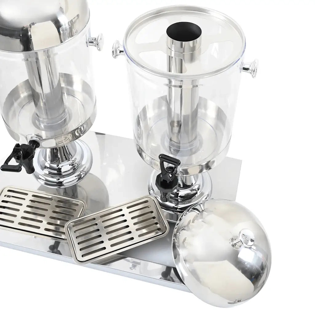 Triplo Distributore di Succhi di Frutta e Bibite Acciaio Inossidabile 3 x 8 L cod mxl 74583