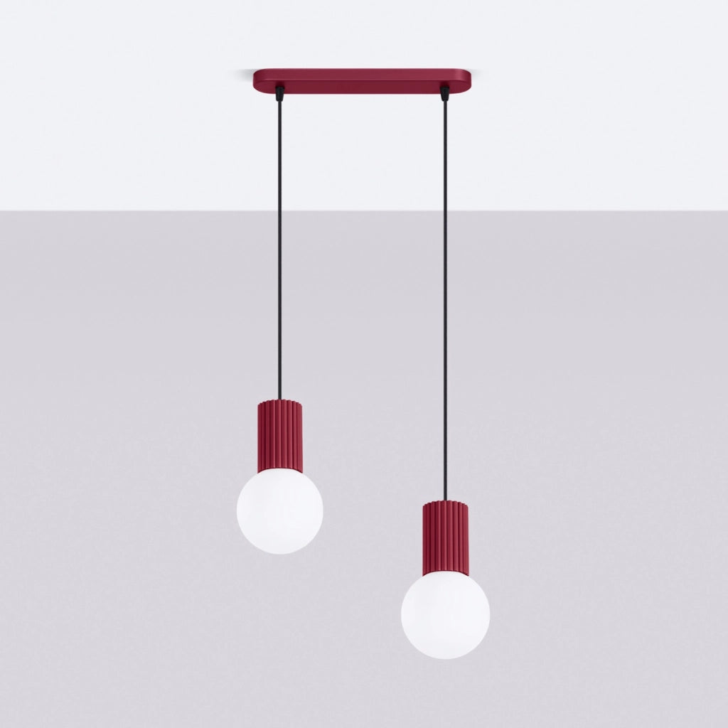 Lampada a sospensione HALO 2L bordeaux