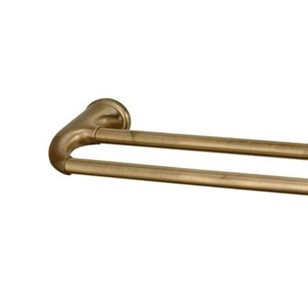 Porta salviette doppio 60 cm color ottone antico serie revival