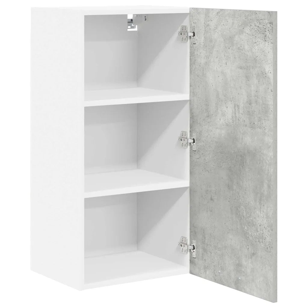 Armadio pensile Grigio Cemento e Bianco 40 x 31 x 80 cm 884261