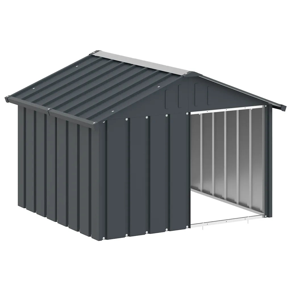 Casetta per Cani Antracite 116,5x103x81,5 cm Acciaio Zincatocod mxl 119144