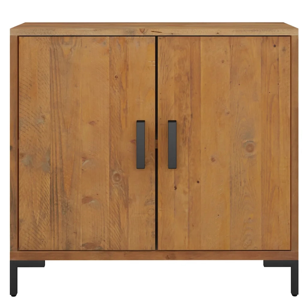 Credenza Marrone 75x35x70 cm Legno Massello di Pino Riciclato cod mxl 5494