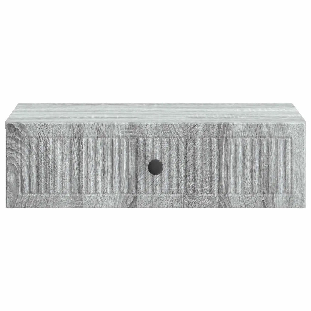 Tavolino da Parete Laterale Grigio Sonoma 59 x 34,5 x 17 cm 897981