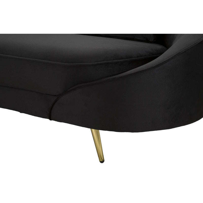 Divano 3 Posti Oslo Con Cuscini Nero cm 185x84x68