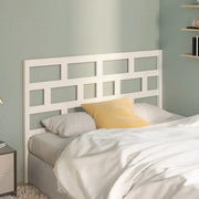 Testiera per Letto-Testata-Testiera Decorativa Bianca 126x4x100cm in Legno Massello di Pino 939849