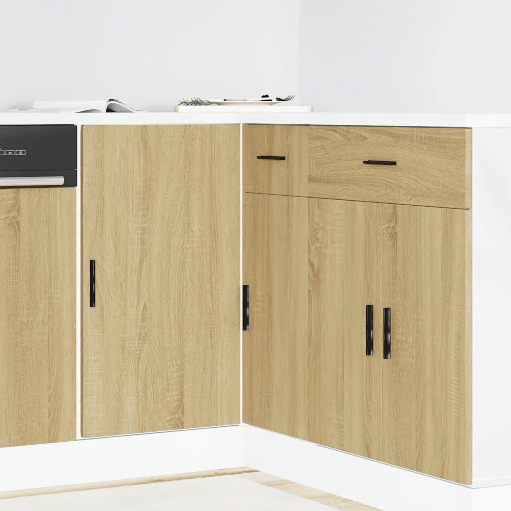Mobile Base Lavello "Lyon"-Armadietto da bagno Rovere Sonoma in Legno Multistrato