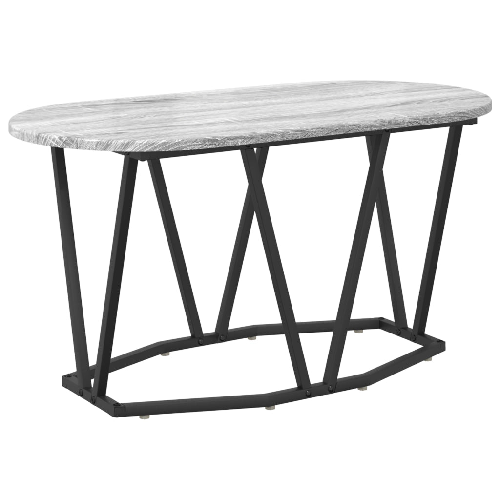 Tavolino da CaffÃ¨ Grigio Sonoma - 80x40x40.5 cm, Realizzato in Legno ingegnerizzato e Metallo