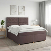 Letto box spring con materasso Marrone Scuro 180 x 200 cm 3453952