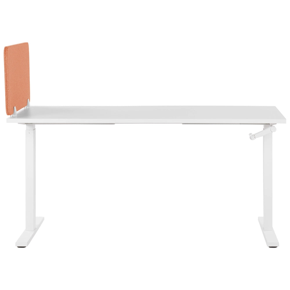 Pannello Divisorio Fonoassorbente per scrivania in PET rosso chiaro 80 x 40 cm tavolo ufficio