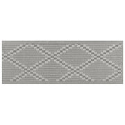 Tappeto per esterni grigio 60 x 105 cm tessuto jacquard patio terrazza soggiorno interno