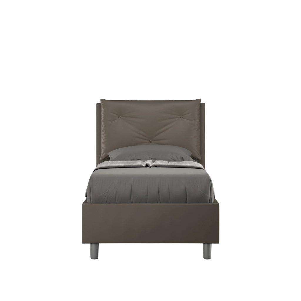 Letto Singolo 80x200 cm con Rete Appia Cappuccino