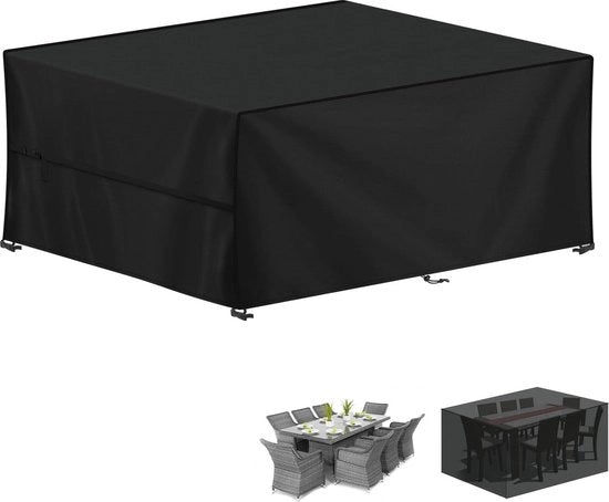 Copertura per arredamenti esterni, sacchetto impermeabile di protezione, arredamenti esterni, telo di copertura anti-UV per tavoli da giardino, divani per giardino, carico pesante, 420D Oxford, sacchetto di copertura per insieme di arredamenti, 240 x 180