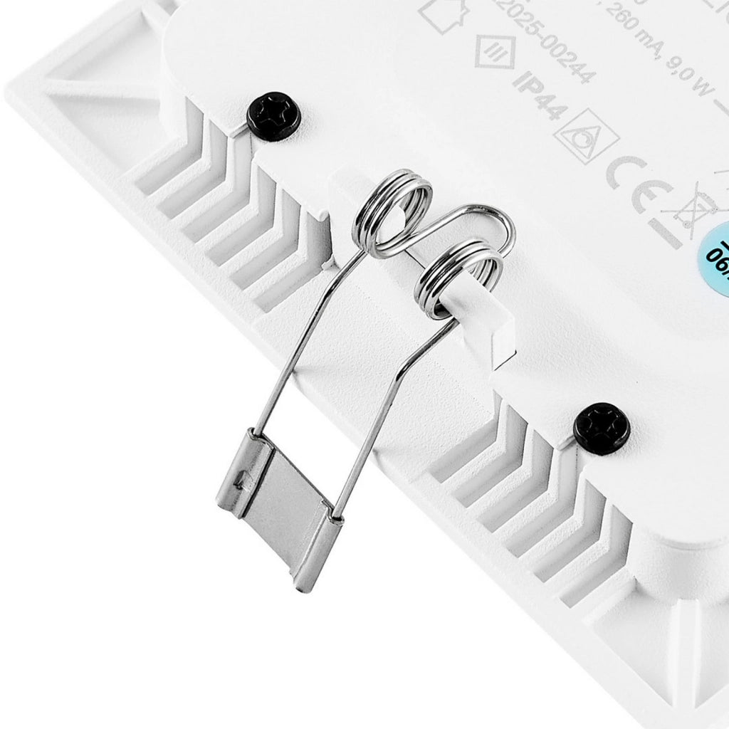 Faretto LED incasso pannello quadrato slim DMX RGB multicolore luce calda 24V impermeabile cromoterapia box doccia bagno 14W foro 90x90