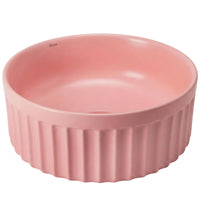 Set: Wc Sospeso + Lavabo Da Appoggio Rea Duo Sweet Pink Matt