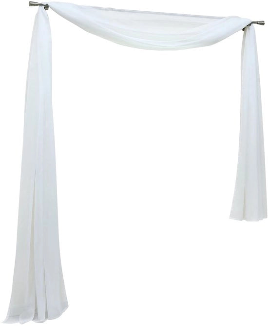 Sfondi decorativi in voile per arco libero - bianco - 140x400cm