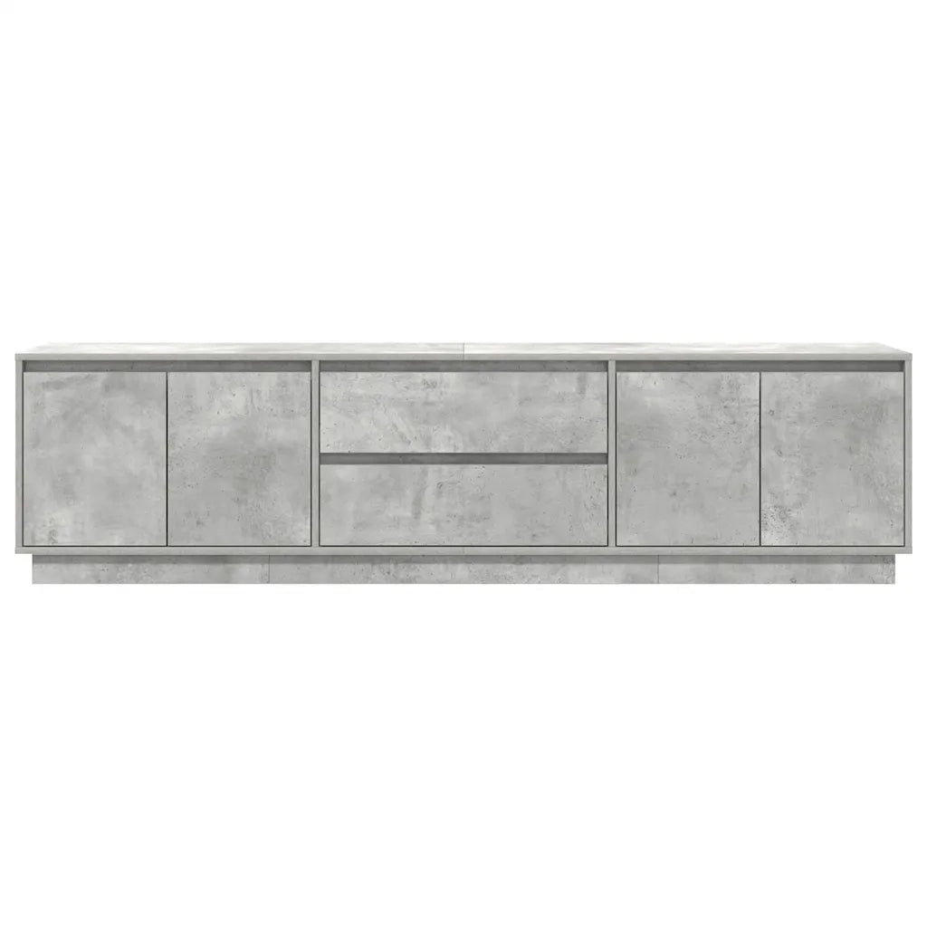 Mobile Porta TV con Luci LED Grigio Cemento 193,5x41x50 cm 3328438