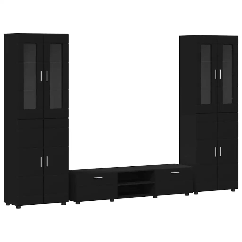 Set mobile TV con cassetto FLORIN 3 pcs Nero Legno multistrato 3397995