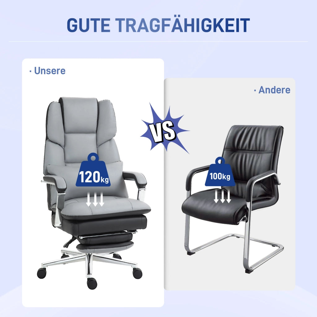 Sedia da Ufficio Ergonomica Regolabile ¨C Zephmum ¨C Grigio Chiaro/Nero 63x71x123-129cm