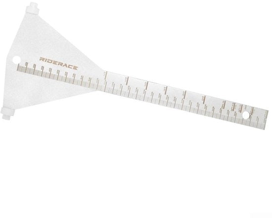 Strumento di misurazione laser in acciaio inossidabile - 336 mm - Duraturo - Anticorrosivo - Leggero 312 g - Righello per bicicletta