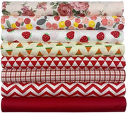 Set di quadrati di cotone 50x50 cm - 8 pezzi - Stampa elegante - Per cucire/imbottire - Attività DIY - Alta qualità - Cotone