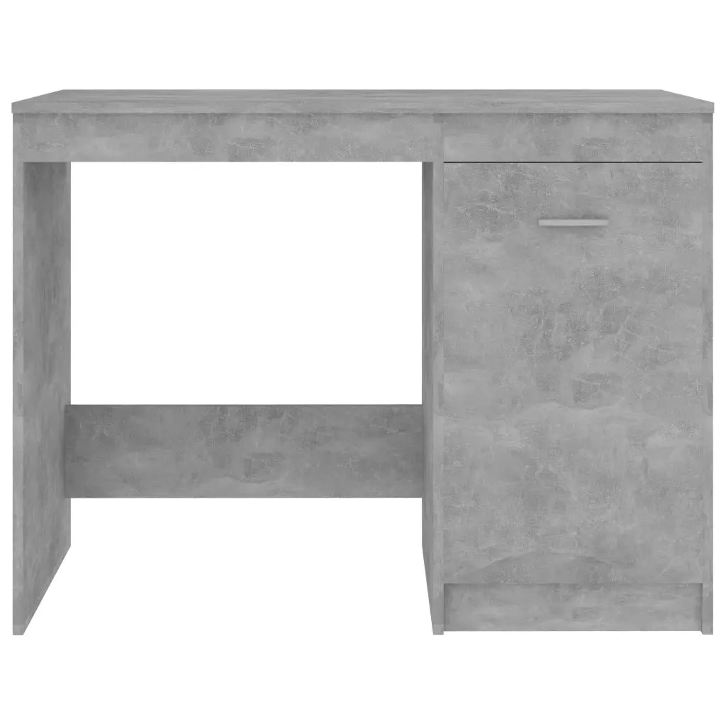 Scrivania | Tavolo da Ufficio Grigio Cemento 100x50x76 cm in Legno Multistrato