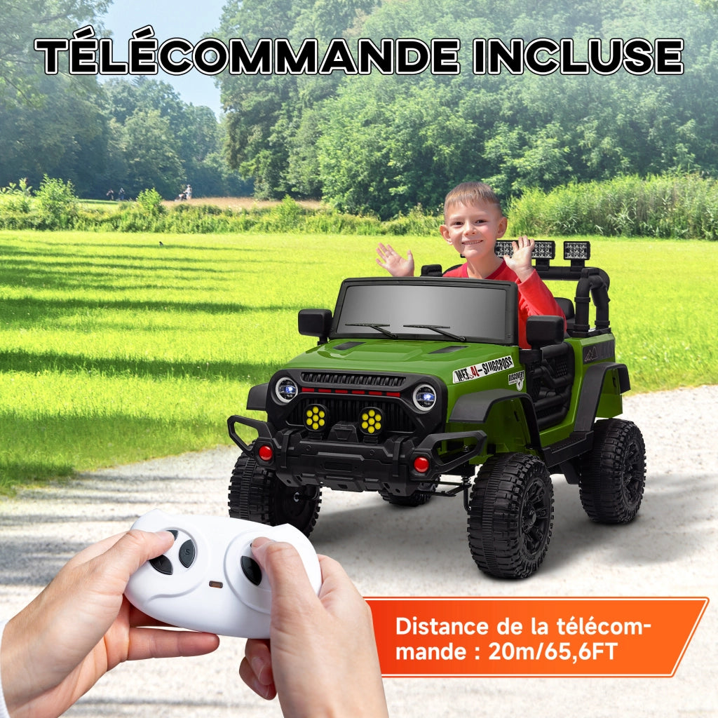 Auto elettrica per bambini Buggy 4x4 UTV ¨C zephmum ¨C Verde 12V con telecomando 2.4Ghz