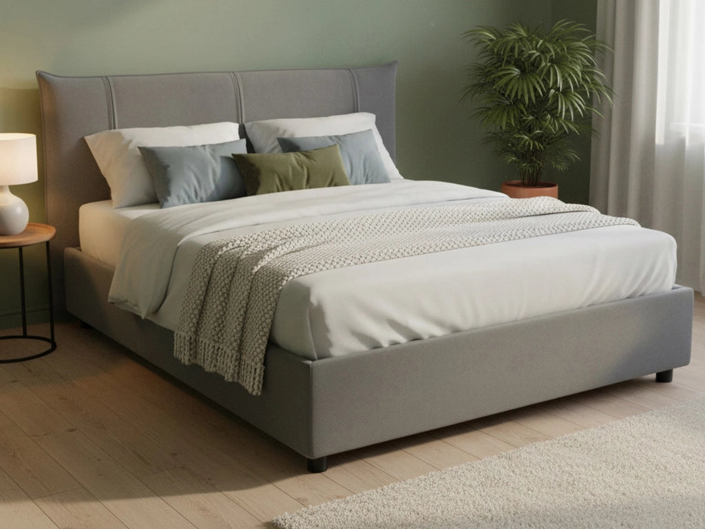 Letto Matrimoniale Ambassador, Letto Matrimoniale Sfoderabile Made in Italy, Grigio