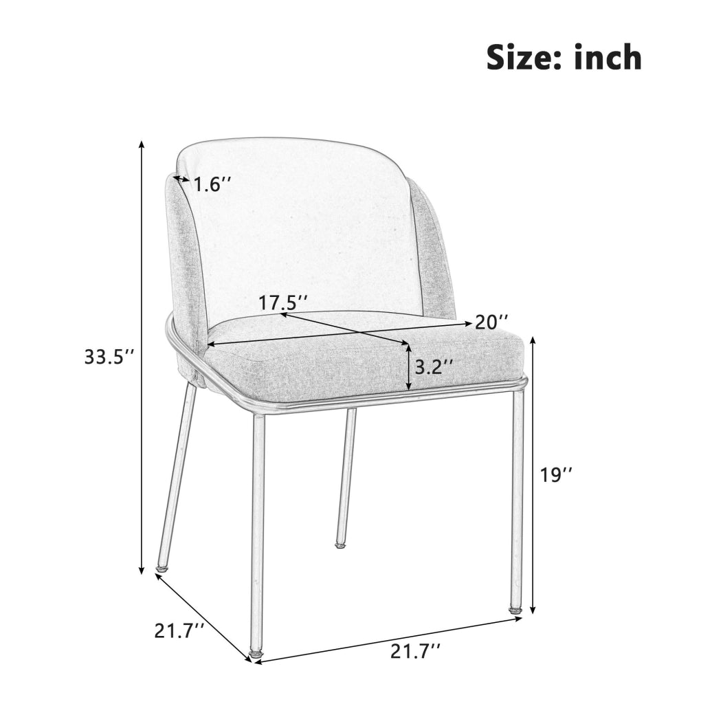 Sedia da pranzo con piedini regolabili; schienale ergonomico in metallo e legno beige