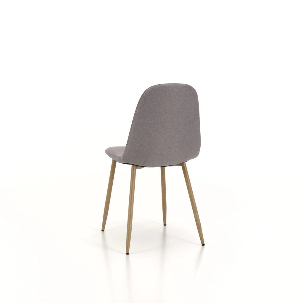 Set 4 Sedie 43,5x41,5x87,5 cm in Tessuto Grigio Chiaro