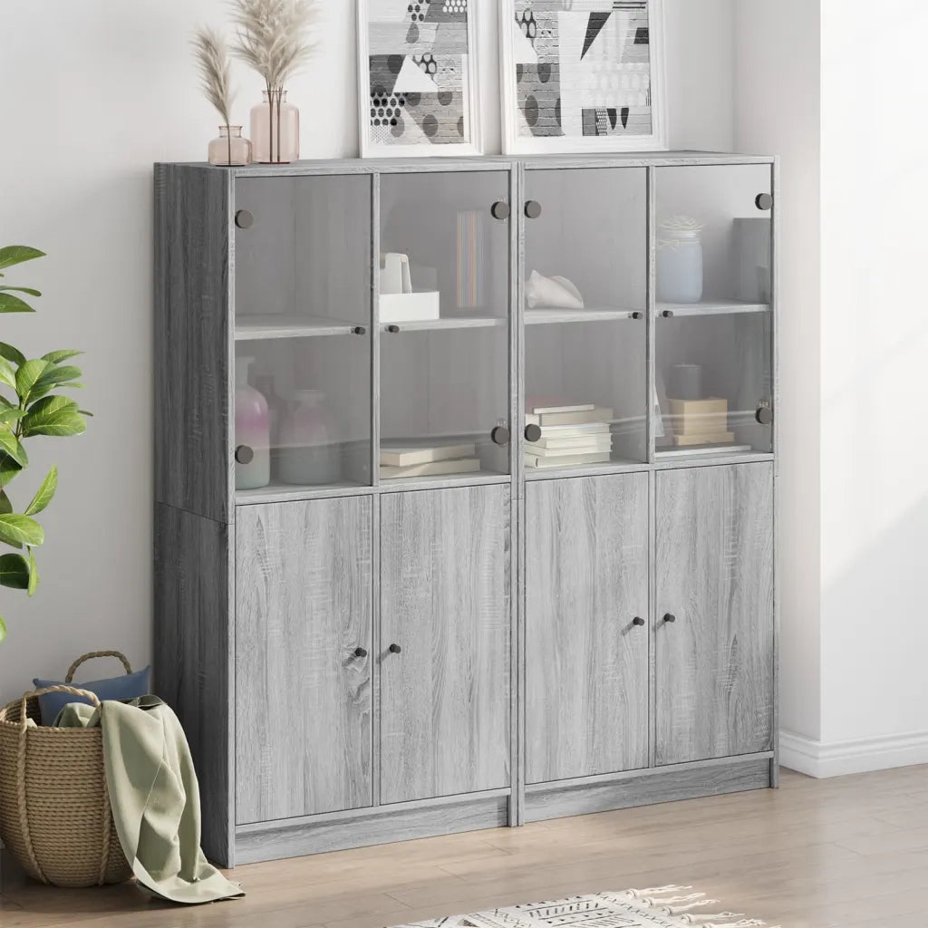 Libreria Ante Grigio Sonoma 136x37x142 cm in Legno Multistratocod mxl 111333