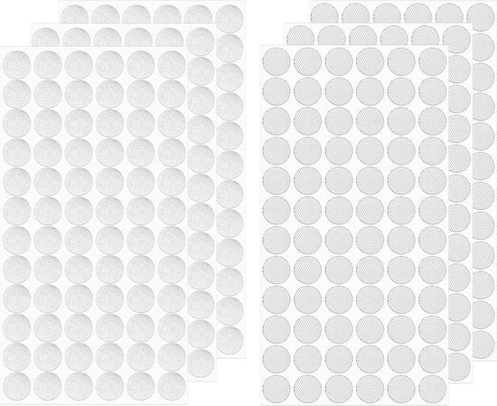 Punti di adesivo autoadesivi 15 mm - punti adesivi per carta plastica vetro pelle metallo bianco 1008 pezzi Adesivo autoadesivo