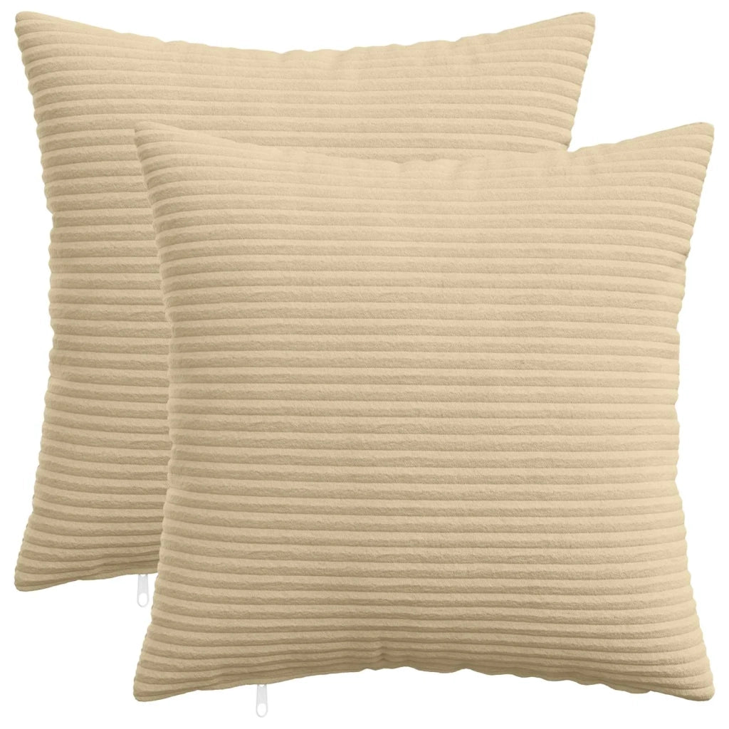 Federa 2 pz HEERLEN Grigio Verde 30 x 30 cm corduroy 907431