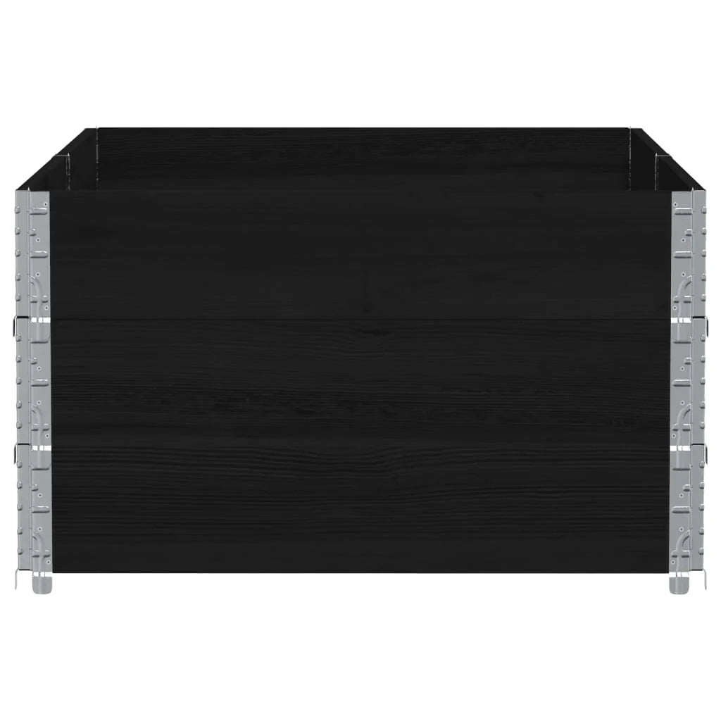 Fioriera rialzata per piante fiori terrazza giardino 150 x 100 cm legno massello di pino nero 02_0037425