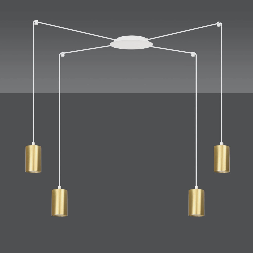 Emibig lampadario TRAKER 4xGU10 bianco/oro regolabile