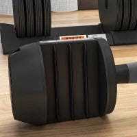 Set Pesi Regolabili con Base di Appoggio e Manico Antiscivolo, 37x18x18 cm, Nero