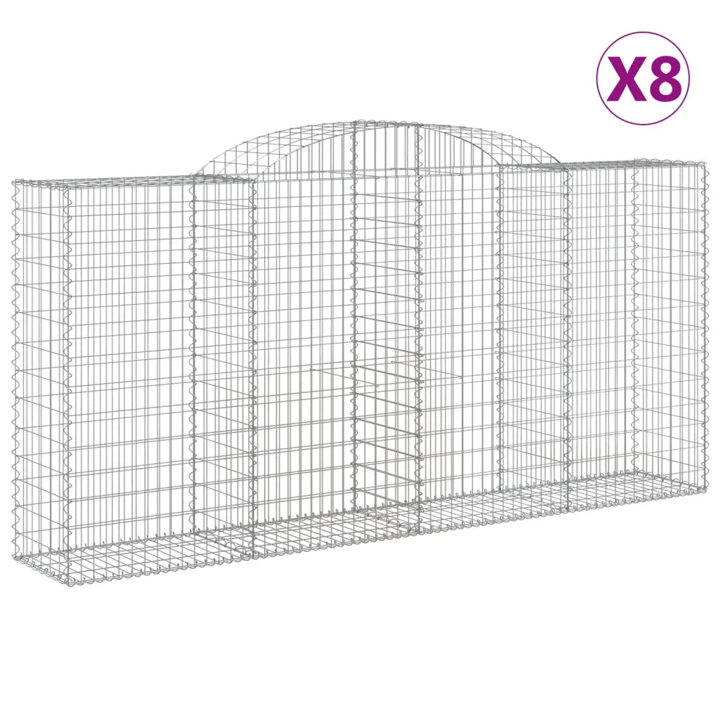 Cesti Gabbioni ad Arco 8 pz 300x50x140/160 cm Ferro Zincatocod mxl 101105