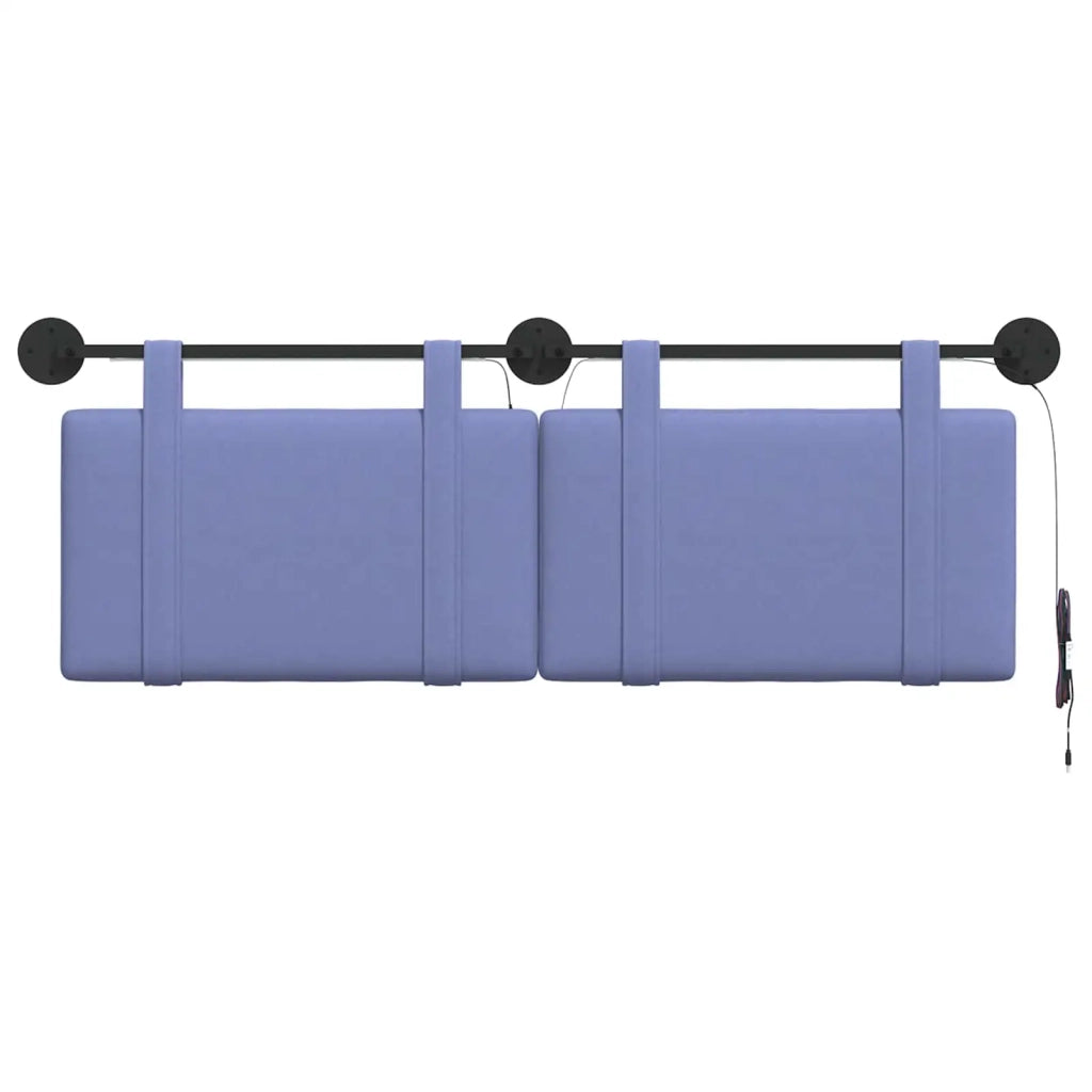 Testiera sospesa Con luce LED Blu jeans Tessuto 3423948