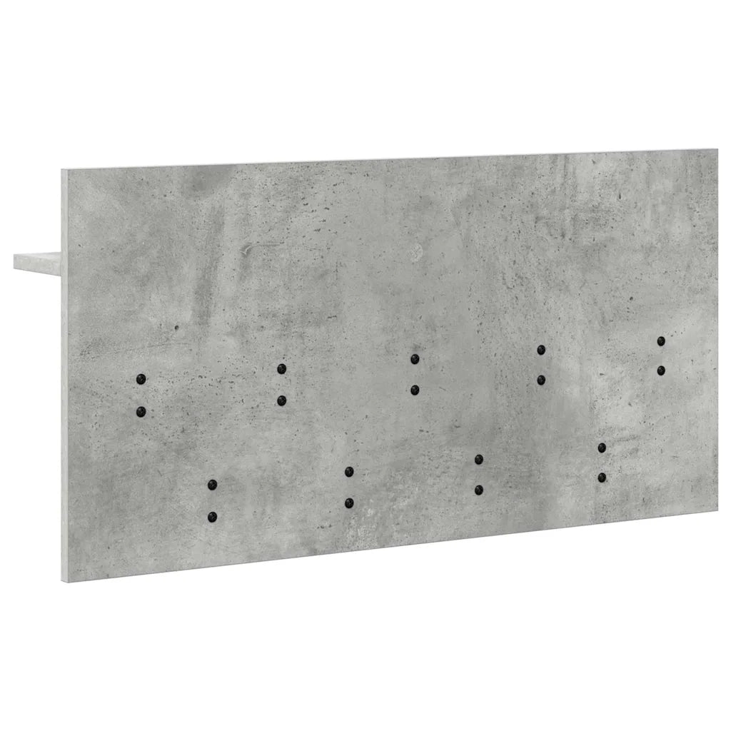 Appendiabiti a muro A parete Grigio cemento 80 x 40 x 12 cm 874438