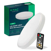 Plafoniera Led Da Soffitto Rotonda 18W 1830 Lumen con Telecomando e Sensore di Movimento a Microonde Luce Bianca 4000K IP44 SKU-76601