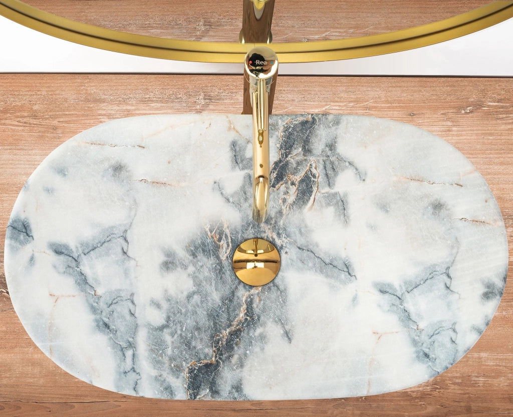 Lavabo Da Appoggio Rea Royal Granit Mat