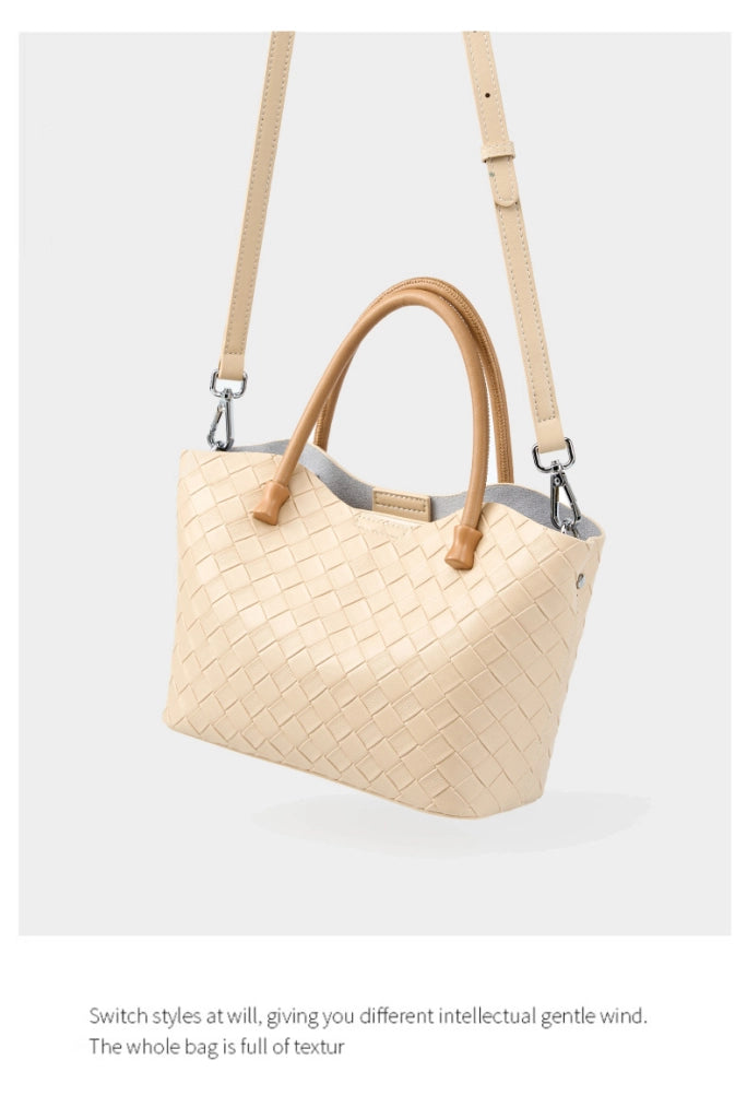 Borsa a mano da donna in vera pelle, borsa a tracolla bianca.