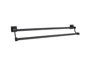 Porta asciugamani doppia maniglia 60CM in acciaio inox nero 79990