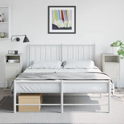 Comodini 2 pz-Set di 2 Tavolino da notte Bianchi 36x39x78 cm in Acciaio 462576