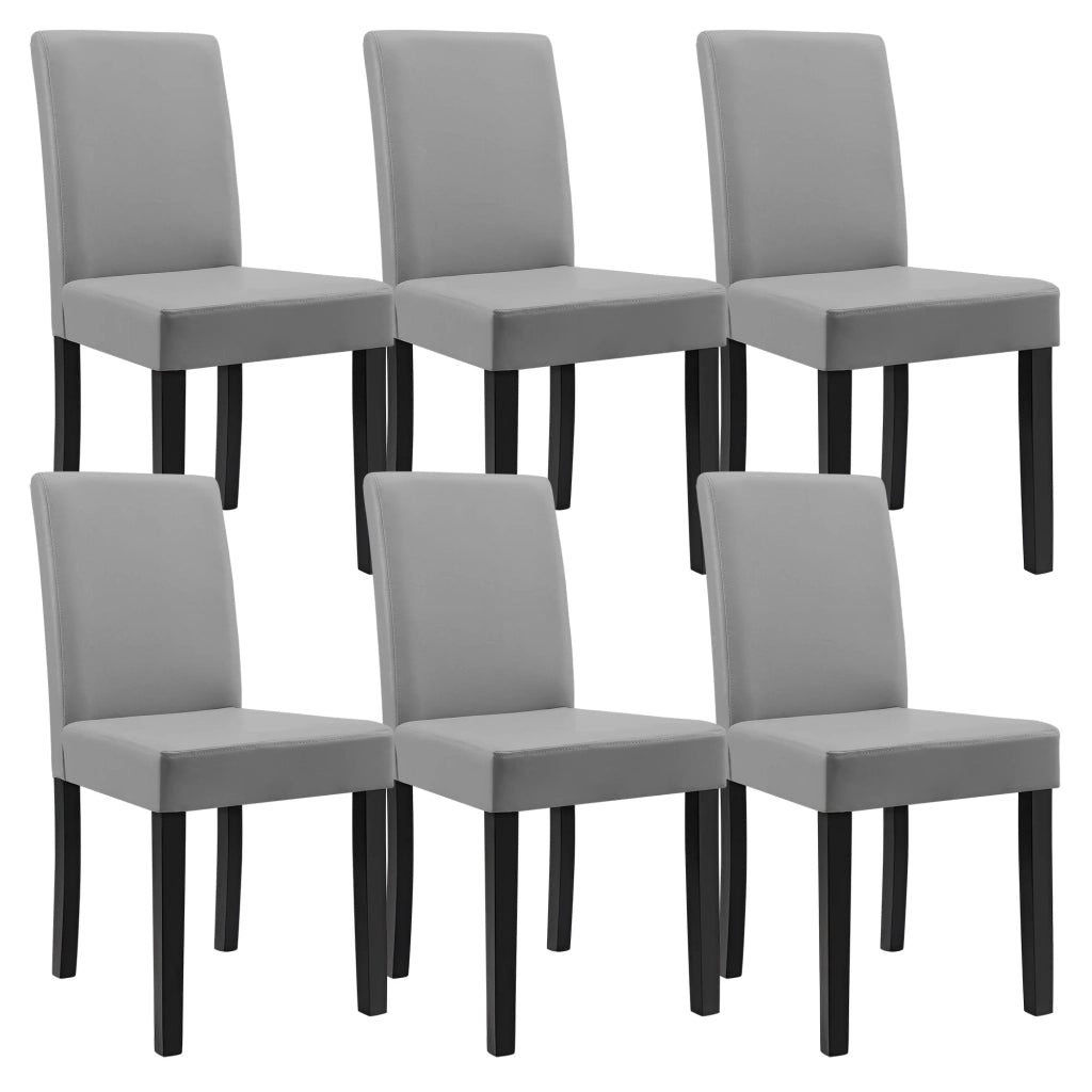 Tavolo soggiorno pranzo con 6 sedie imbottite 140 cm bianco grigio 03_0004021